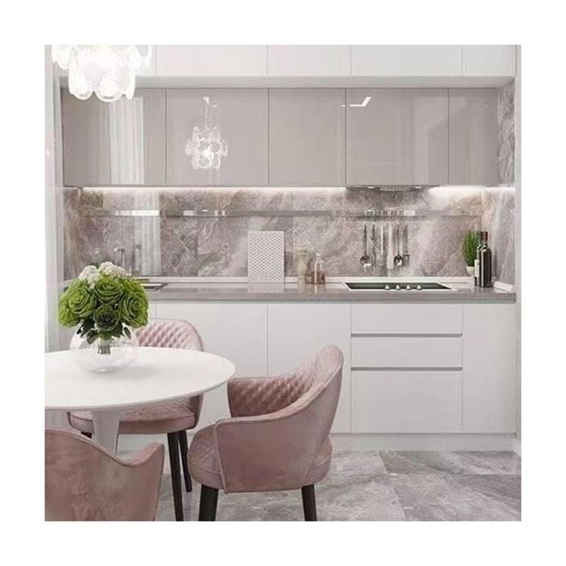 Flat Edge Countertop Ränder YALIG Malaysia Pvc Moderne Küchenschrank für Geschirr Langlebig