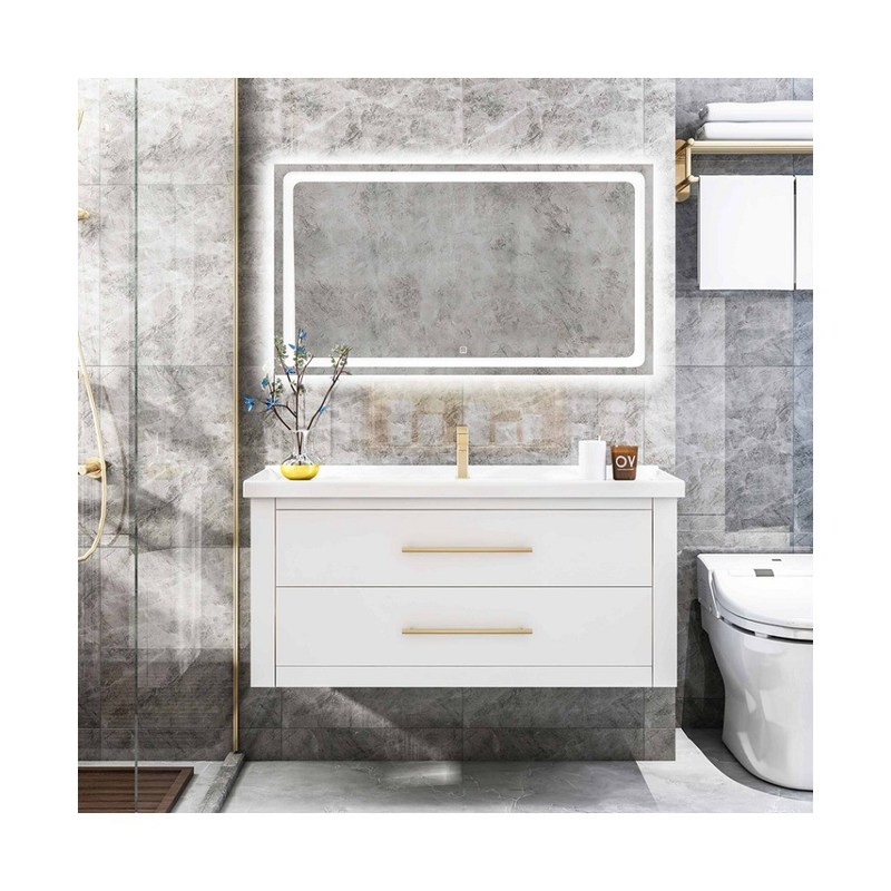 High-End modernes Design-Badezimmer-Vanity-Set mit Wandmontage und PVC/Lacquer-Finixierung
