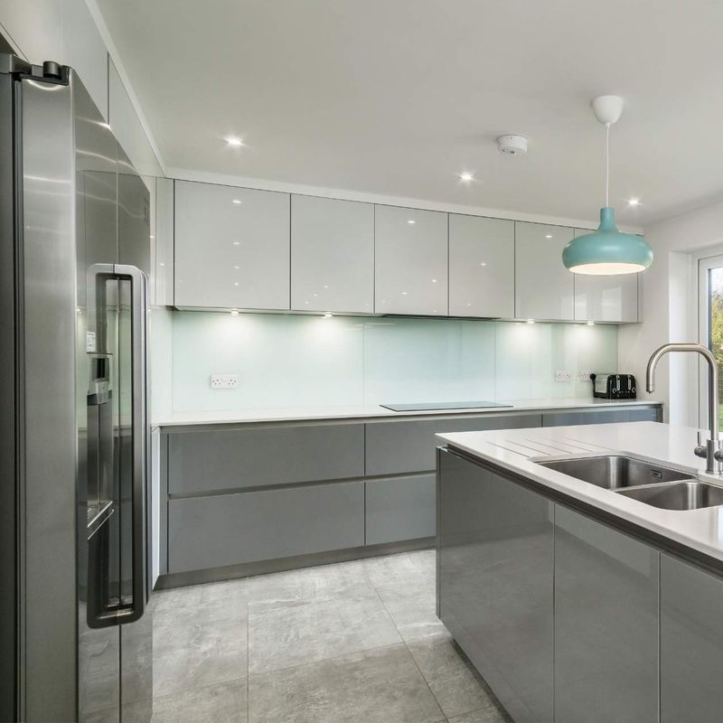 Moderne Küchenmöbel mit Blum-Hardware und kundenspezifischer Furnierfarbe