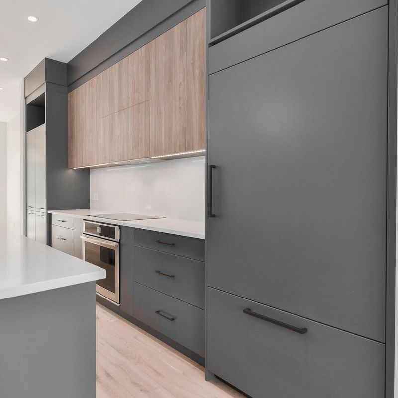 Moderne Küchenmöbel mit Blum-Hardware und kundenspezifischer Furnierfarbe