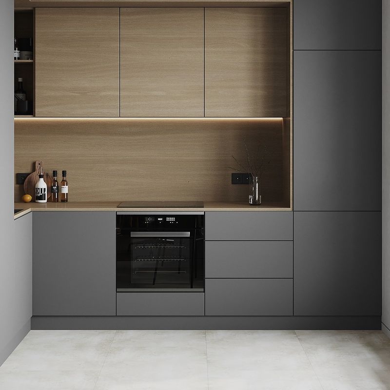 Moderne Küchenmöbel mit Blum-Hardware und kundenspezifischer Furnierfarbe