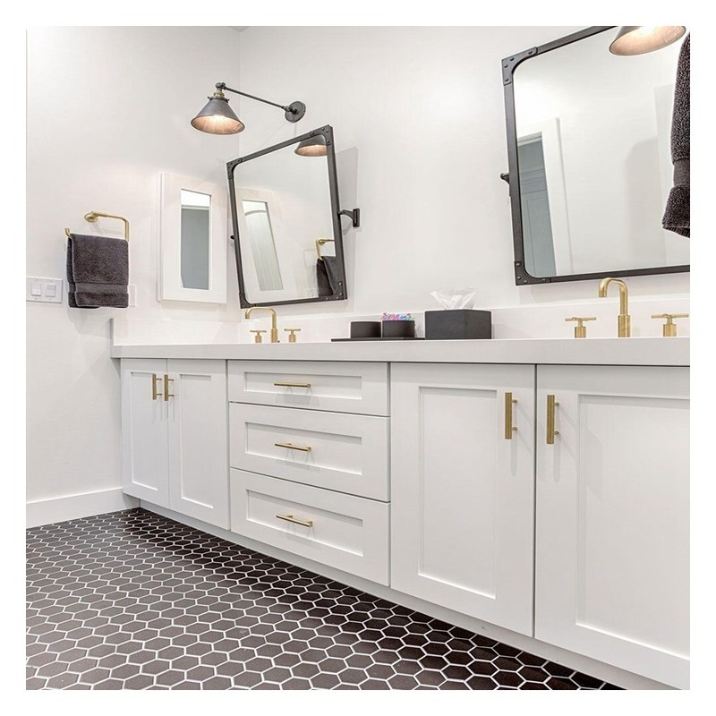 End Shaker Design Weißlack Badezimmer Vanity mit Becken für Modern Style Wohnung