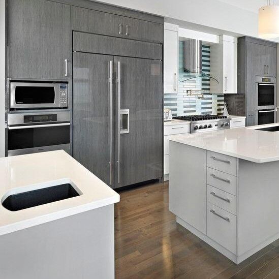 High Gloss Acryl Tellertrockner Schrank für Quarz Stein Arbeitsplatte in Einzelküche