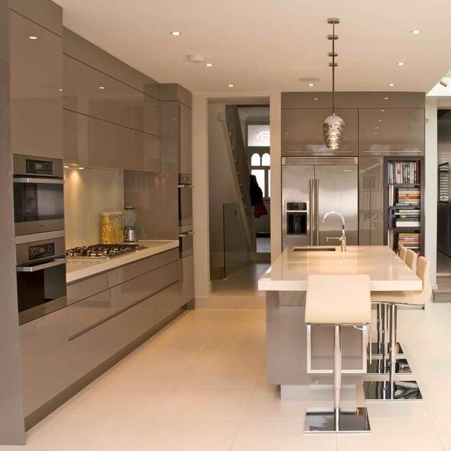 High Gloss Acryl Tellertrockner Schrank für Quarz Stein Arbeitsplatte in Einzelküche
