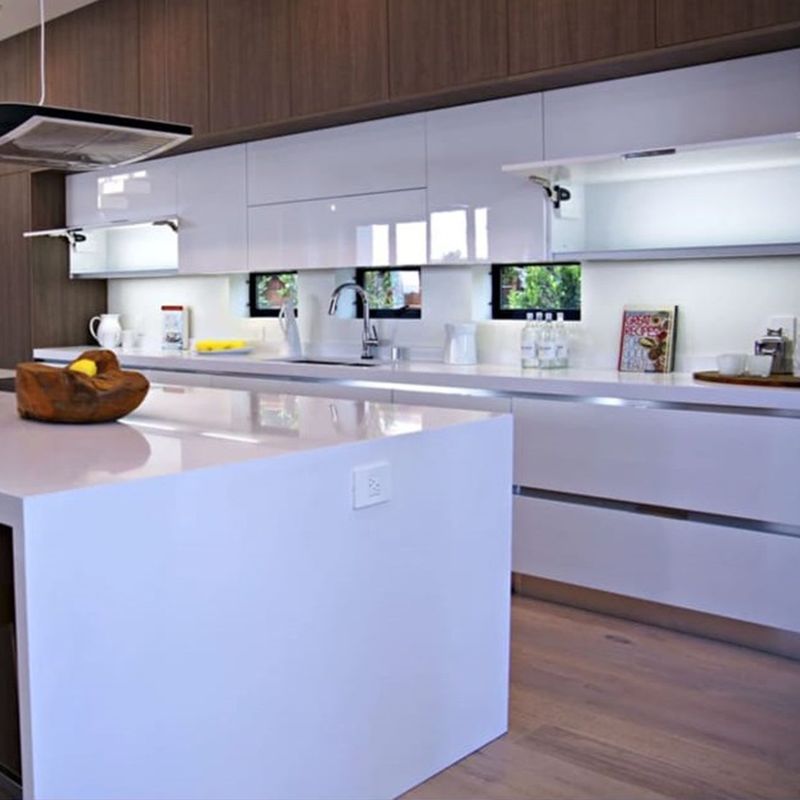 YALIG Modern High Gloss Lack Küchenschrank für Küchenregal