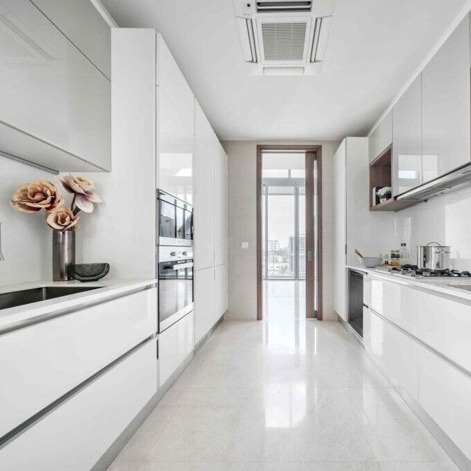YALIG Modern High Gloss Lack Küchenschrank für Küchenregal