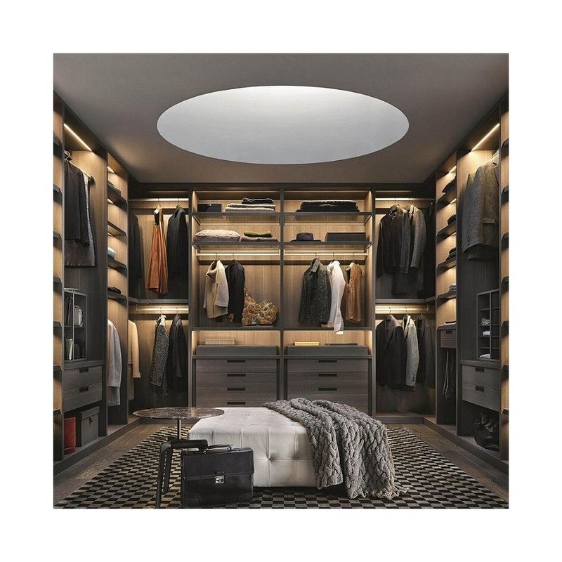 Modernes Design Schlafzimmer Holzkleiderschränke in der Wand Maßgeschneiderte Größe Wasserdicht Falten NO