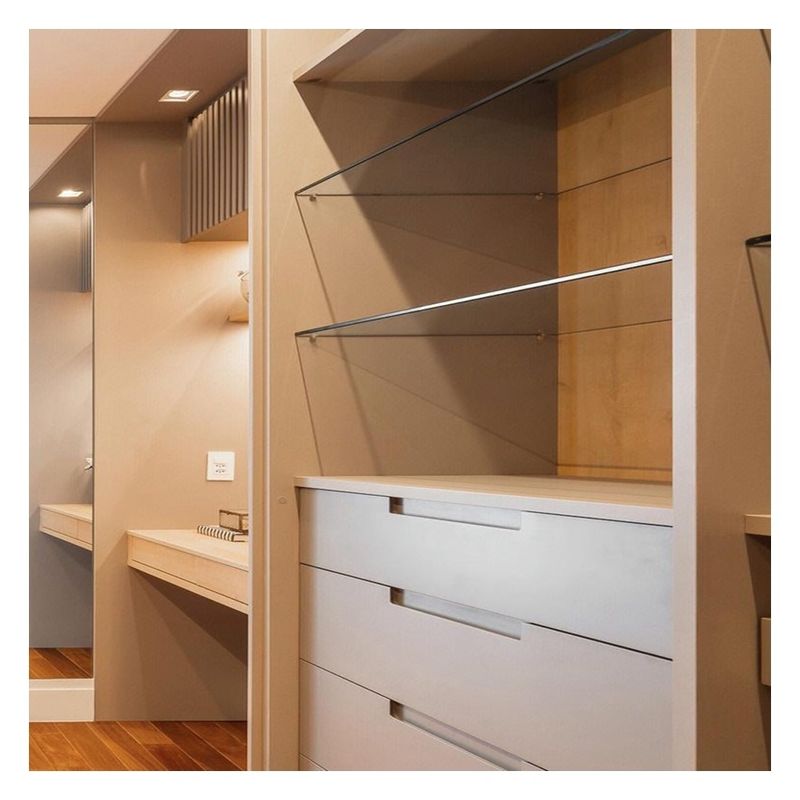Modernes Design Schwarz Glas Tür Panel Massivholz Schlafzimmer Schrank für Wohnung