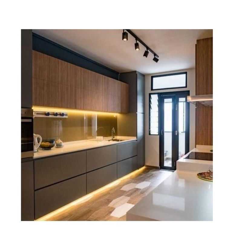 Modern Design Küchenschrank feuerdicht wasserdicht mit individueller Furnierfarbe