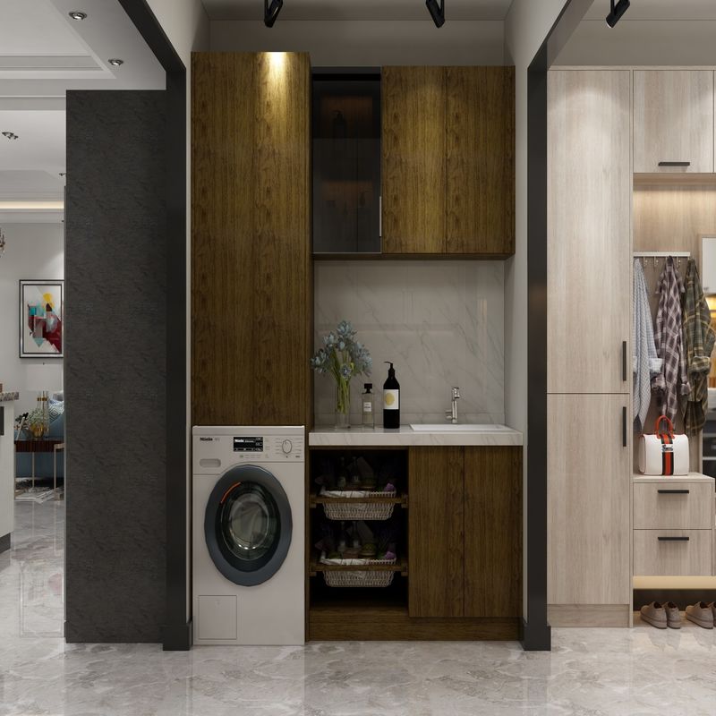 Moderner Stil High-End Edelstahl Waschraum Schrank mit Sperrholz Türmaterial
