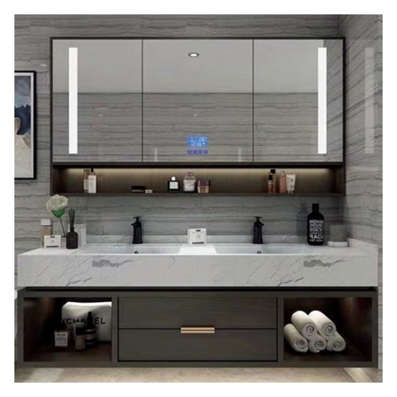 Künstliche Quarz-Wandmontierte Eitelkeit im EUROPÄISCHEN Design-Stil für Wohnungsgestaltung