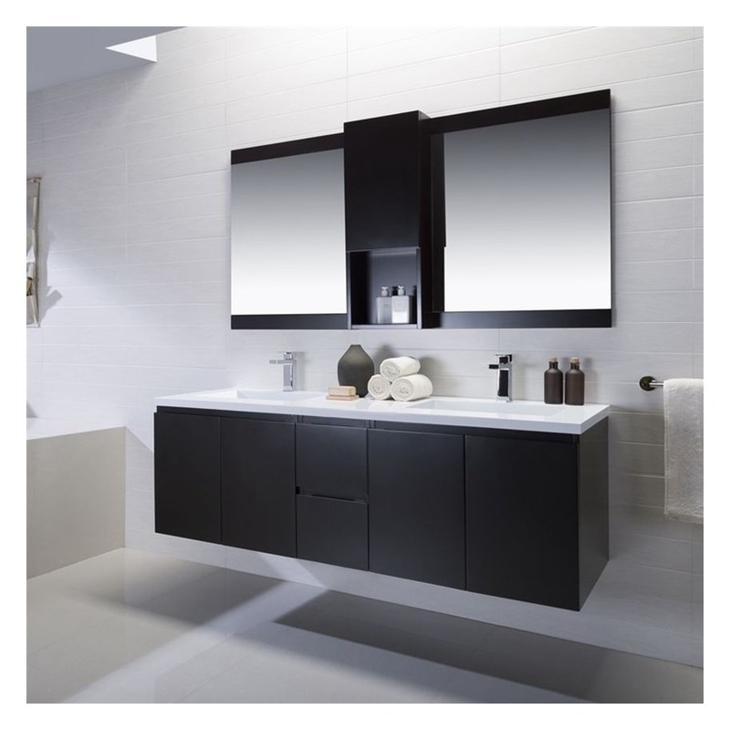 Künstliche Quarz-Wandmontierte Eitelkeit im EUROPÄISCHEN Design-Stil für Wohnungsgestaltung