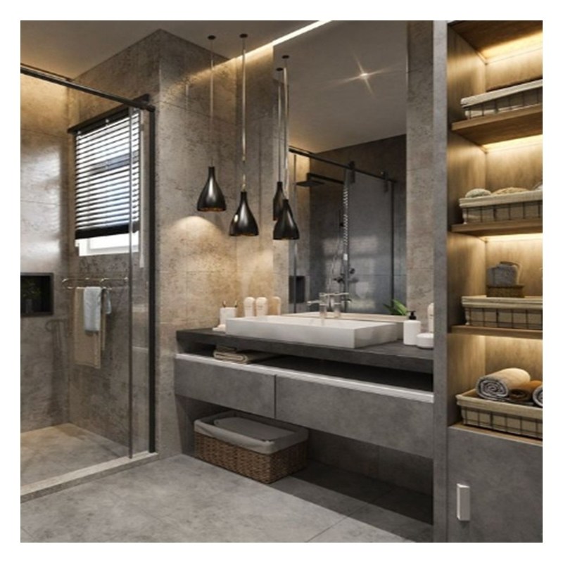 Künstliche Quarz-Wandmontierte Eitelkeit im EUROPÄISCHEN Design-Stil für Wohnungsgestaltung