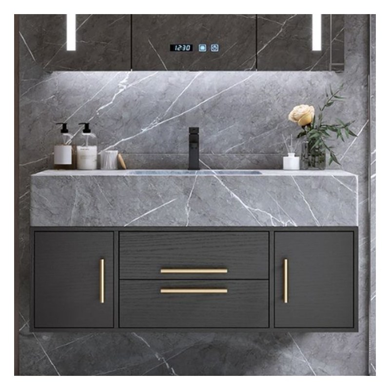 Künstliche Quarz-Wandmontierte Eitelkeit im EUROPÄISCHEN Design-Stil für Wohnungsgestaltung