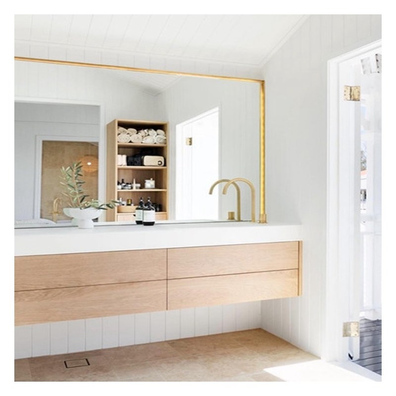 Modernes Design-Dunkelholz-Badschrank mit Wandmontage und Sperrholz-Türplatte