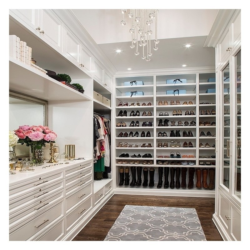 Europäische Massivholz Walk In Schrank Schränke für Heim Schlafzimmer Set Möbel