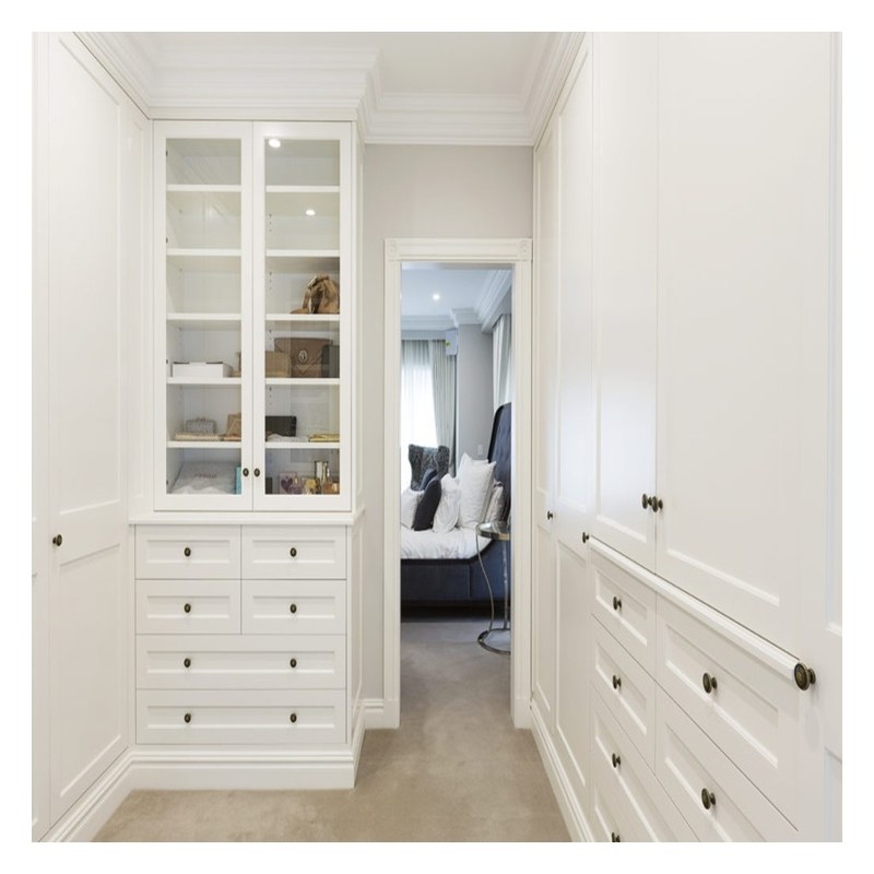 Europäische Massivholz Walk In Schrank Schränke für Heim Schlafzimmer Set Möbel