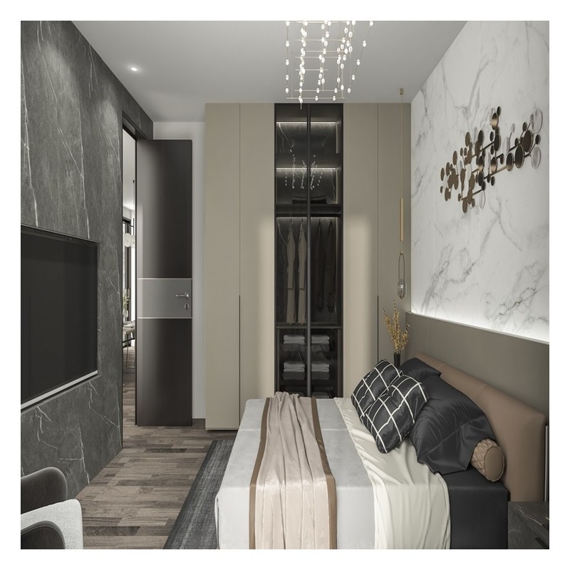 Europäische Massivholz Walk In Schrank Schränke für Heim Schlafzimmer Set Möbel