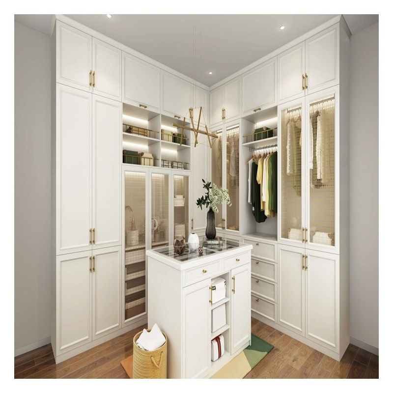 Europäische Massivholz Walk In Schrank Schränke für Heim Schlafzimmer Set Möbel