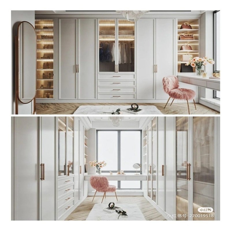 Europäische Massivholz Walk In Schrank Schränke für Heim Schlafzimmer Set Möbel