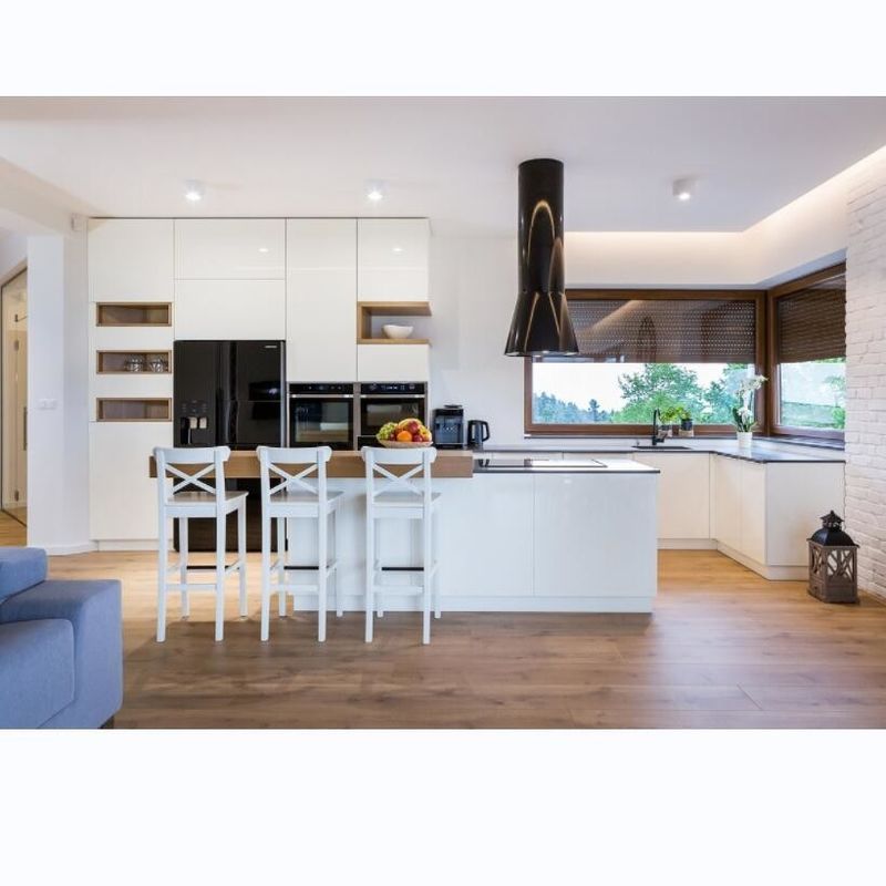 Hausküche Glanzküchenschrank mit HDF-Türmaterial und modernem Design