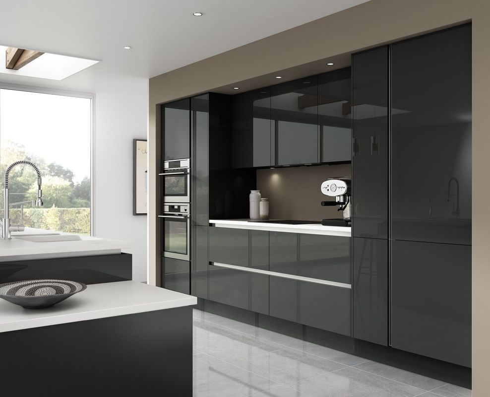 Hausküche Glanzküchenschrank mit HDF-Türmaterial und modernem Design