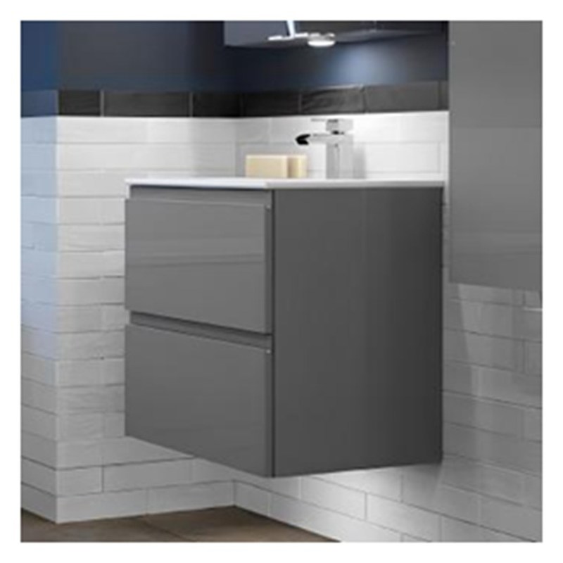 Massivholz rundes Badezimmer mit Waschbecken und Glanzveredelung in kleinem Format