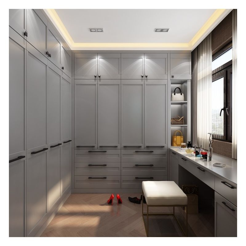 Maßgeschneiderte Wanderschrank Minimalistische Holzlagerlösung für Schlafzimmermöbel