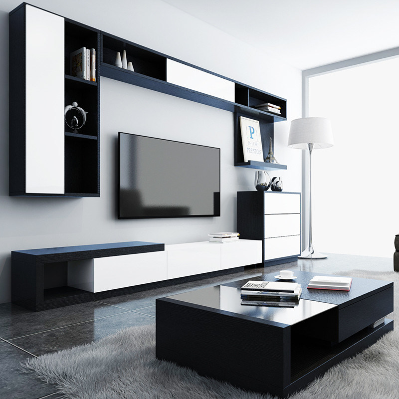 Verstellbarer TV-Stand aus Holz für Luxusmodernes Wohnzimmerdesign