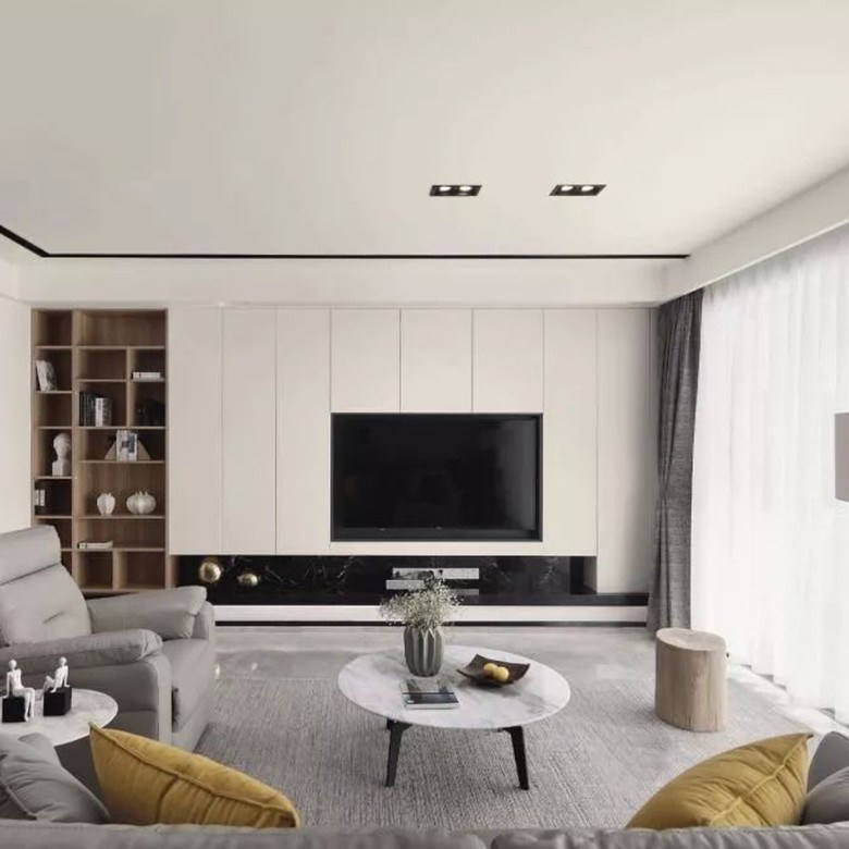 Verstellbarer TV-Stand aus Holz für Luxusmodernes Wohnzimmerdesign