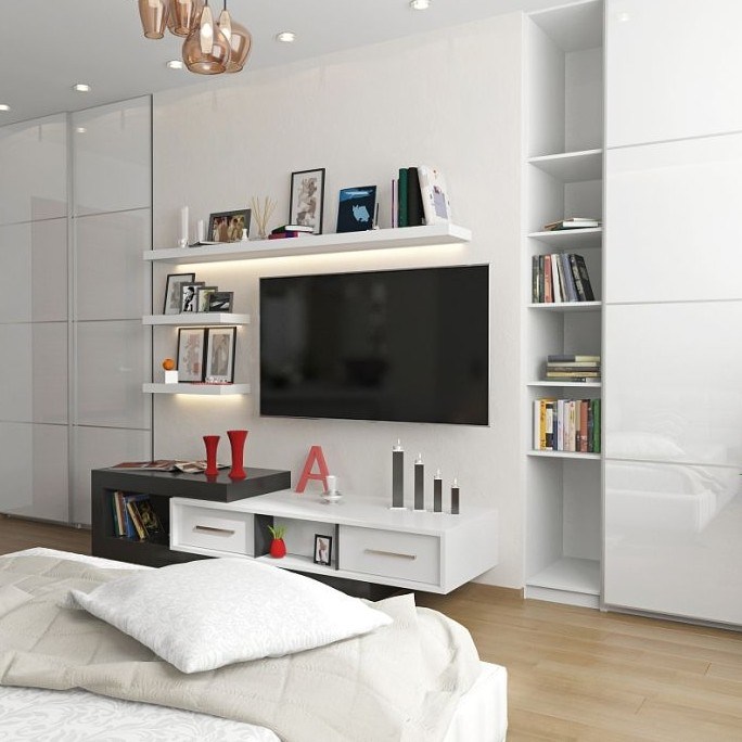 Verstellbarer TV-Stand aus Holz für Luxusmodernes Wohnzimmerdesign