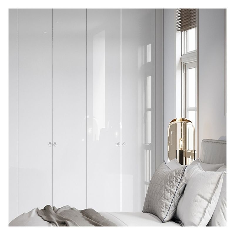 Wohnzimmer Möbel Glanz Acryl Panel Massivholz Schlafzimmer Schrank mit schwarzer Glastür