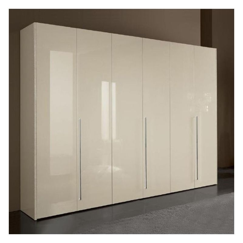Wohnzimmer Möbel Glanz Acryl Panel Massivholz Schlafzimmer Schrank mit schwarzer Glastür