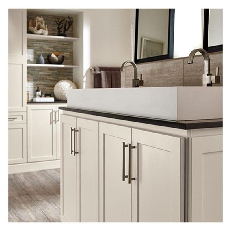 Shaker-Stil Weißlack Super wasserdicht Großformat Badezimmer Schrank Vanity Combo