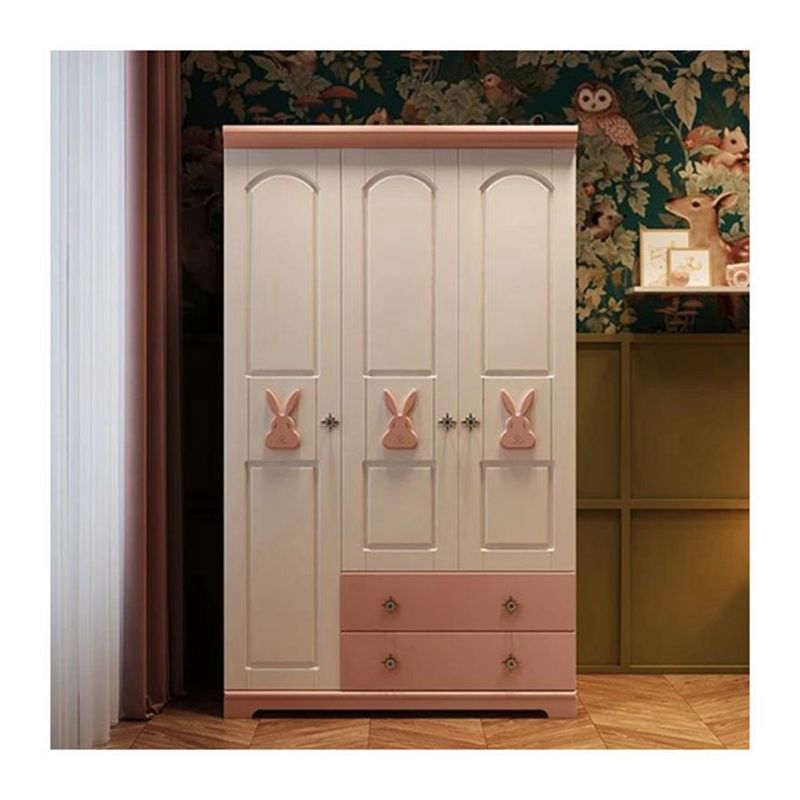 Schöne Tierdekoration Massivholzkleiderschrank für Wohnmöbel und umweltfreundliches Design