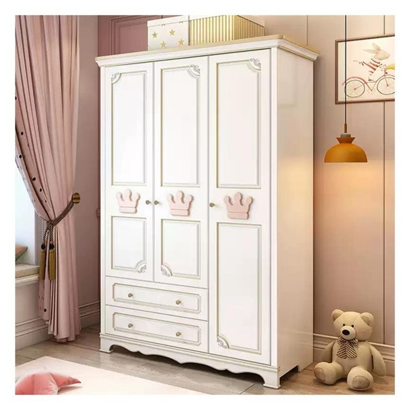 Schöne Tierdekoration Massivholzkleiderschrank für Wohnmöbel und umweltfreundliches Design