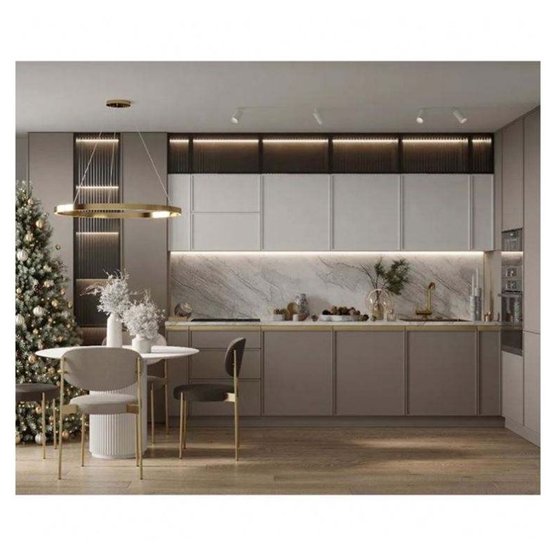 Blum Modular Schrank mit modernem Design mit individueller Furnierfarbe und Spülbecken