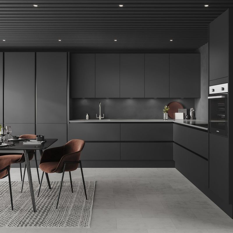 Blum Modular Schrank mit modernem Design mit individueller Furnierfarbe und Spülbecken