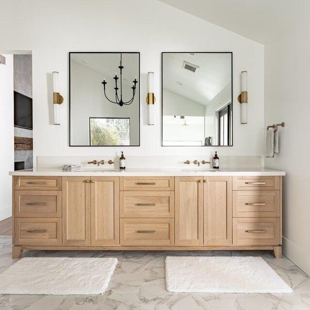 Moderner Stil Wand hängte Eitelkeit mit Spiegel und Waschbecken in Luxus Hotel Badezimmer Schränke