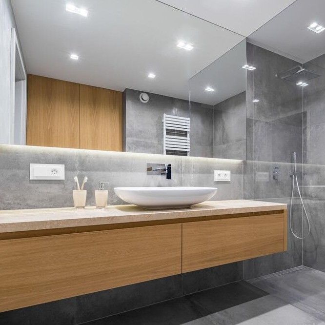 Modernes Wandmontiertes Badezimmer-Vanity-Set mit Smart Mirror-Schrank Breite 38-46