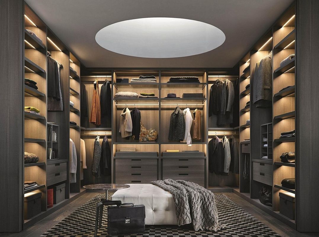 Modernes Material MR HDF-Blatt verwendet, um High-End Holz Schlafzimmer Schrank Schränke zu erstellen