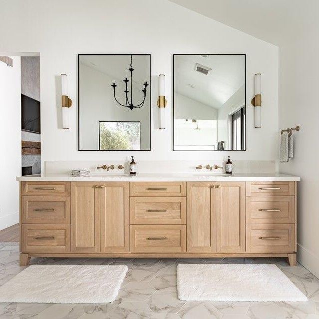 30-48 Zoll MDF-Schrank Stehende Eitelkeit Chinesische Badezimmer Eitelkeit mit Spiegel und Waschbecken