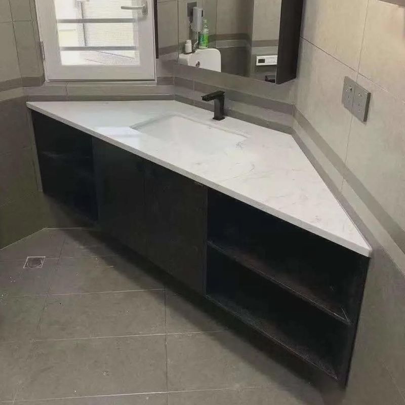 Einbeziehung Becken Ja Dreiecksecke Badezimmer Vanity Set mit Spiegel und Wasserhahn