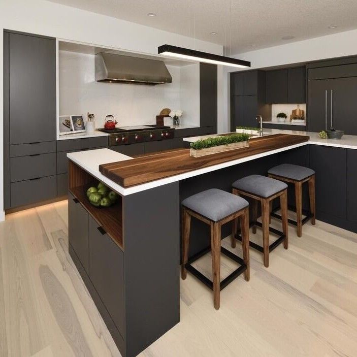 Blum Hardware Küchenschrank im europäischen Stil aus Polymer-Blättern für OEM/ODM-Anforderungen
