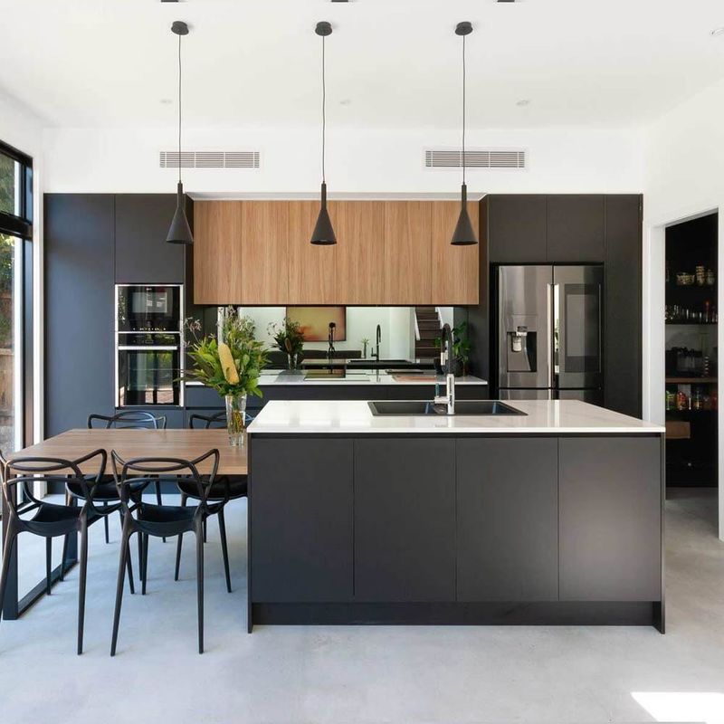 Blum Hardware Küchenschrank im europäischen Stil aus Polymer-Blättern für OEM/ODM-Anforderungen