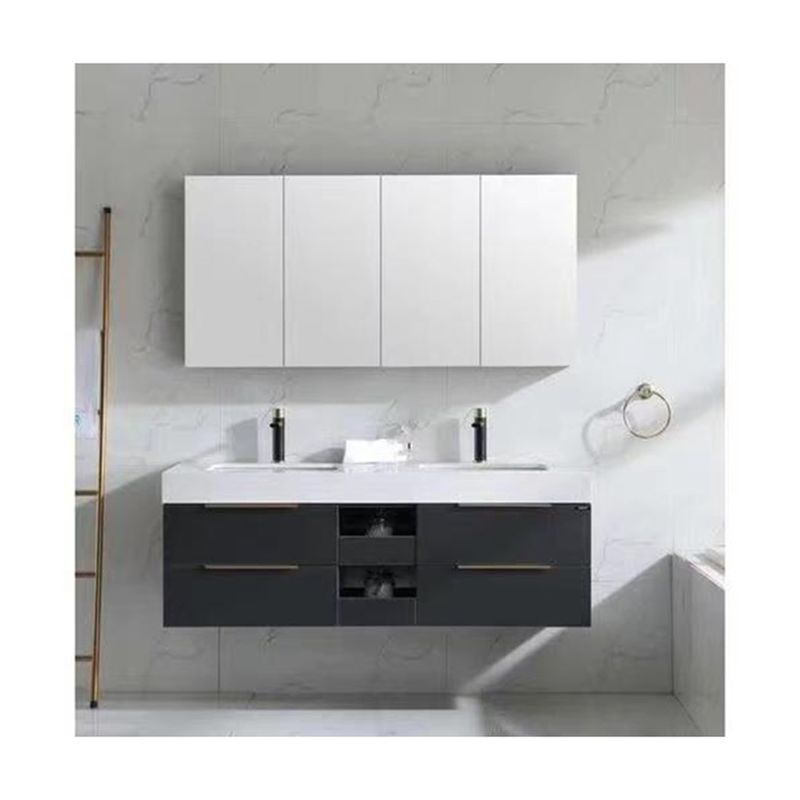 Rechteckiges Luxushotel Badezimmer Vanity mit Waschbecken und Lagerschubladen im modernen Design