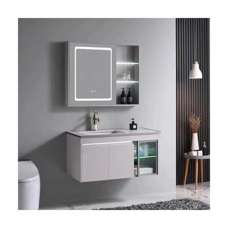 Customized Farbe 60 Zoll Einzel Waschbecken Teakholz Bad Vanity mit MDF Karkasse