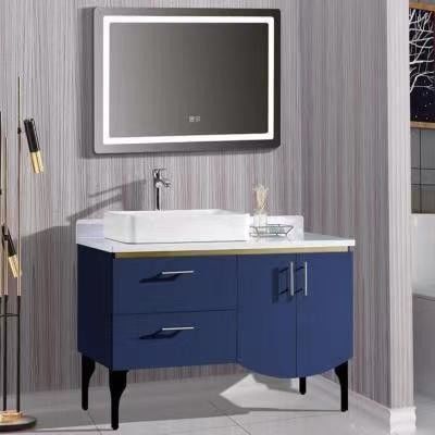 Breite 38-46 im modernen Stil Marine Blau Badezimmer Vanity Schrank mit Spiegel Wandmontage