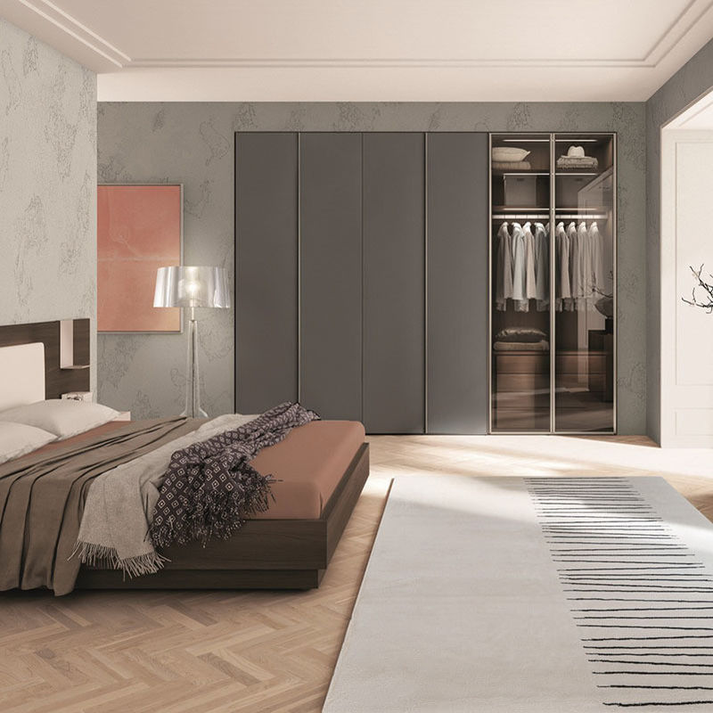 Moderne Ausdehnung PANEL Holz Stil Schiebetür Schrank Schrank für das Schlafzimmer