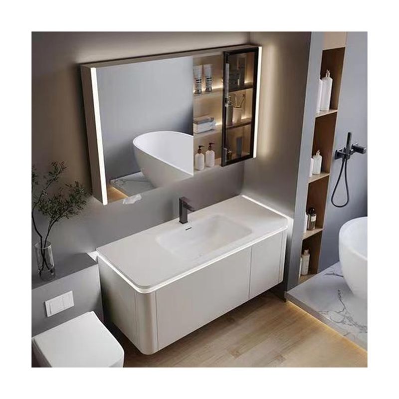 Wohnung Vanity Combo Moderne Melamine Rechteck Bad Schrank 60 72 Zoll Spiegel Schränke